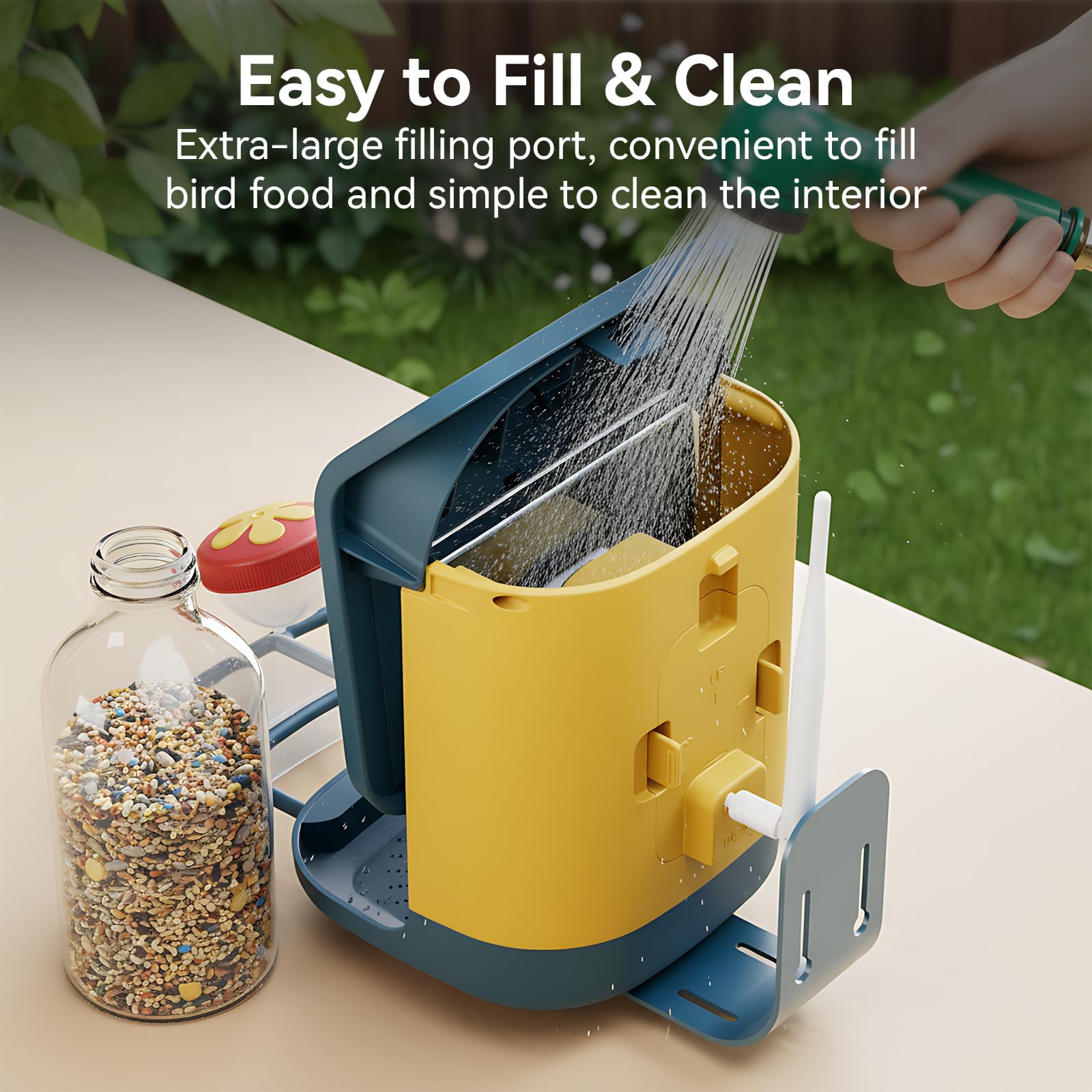 Nafnti Bird Feeder Camera motion alerts inform you when birds arrive