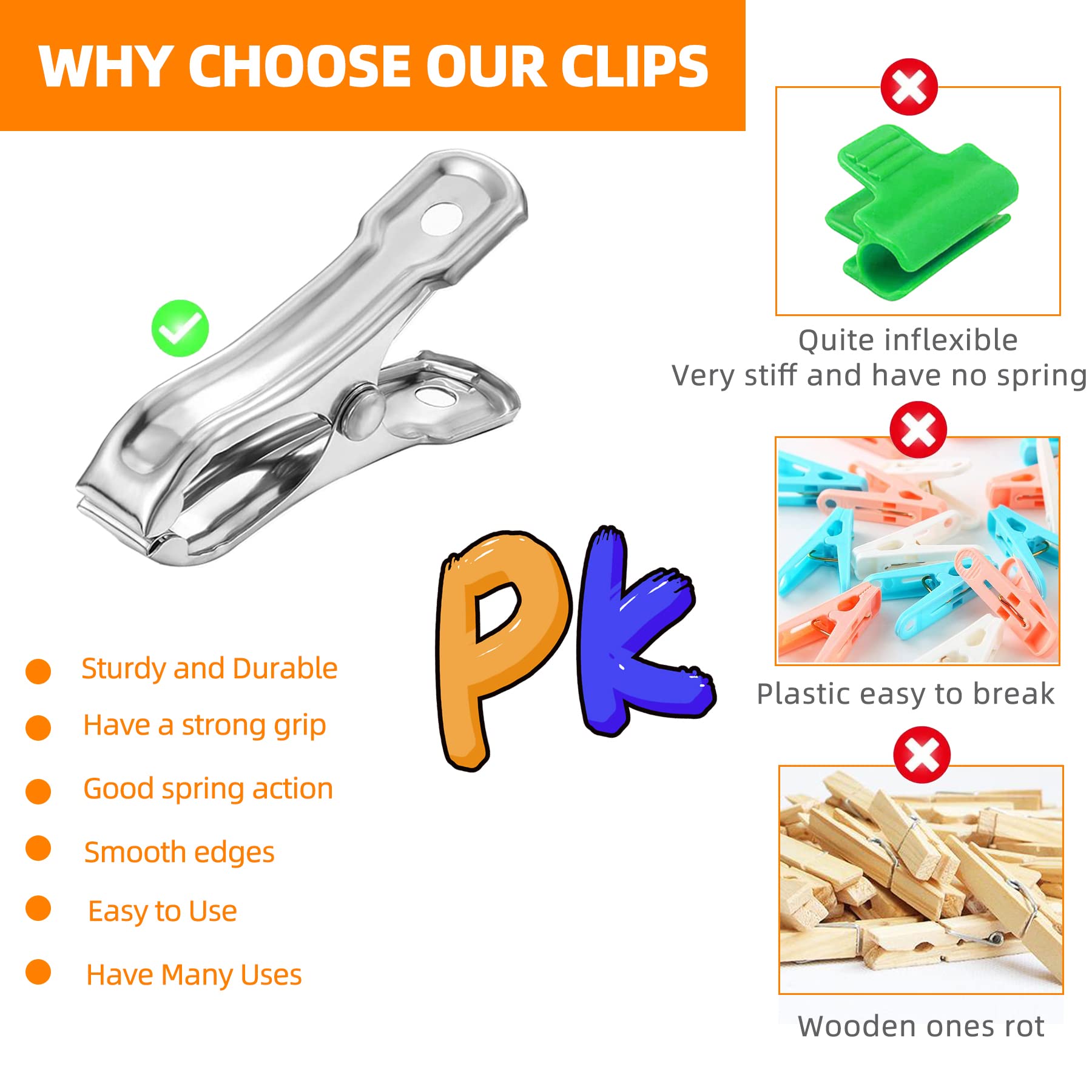 Nagoofun clips used to secure bags or backdrop cloth