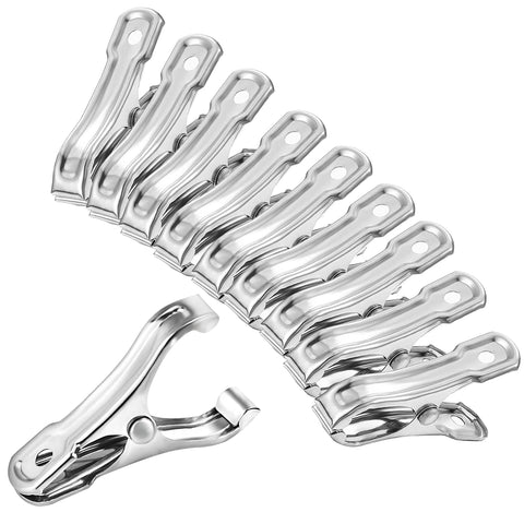 Nagoofun garden clips closeup showing strong grip for wind-proofing covers