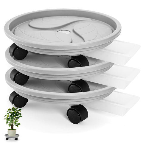 Nagpew plant caddy with 12-inch round dolly, sturdy for large pots