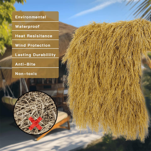 NAHARO 16x48 inch thatch roll adds tropical vibe to small patios and DIY projects.