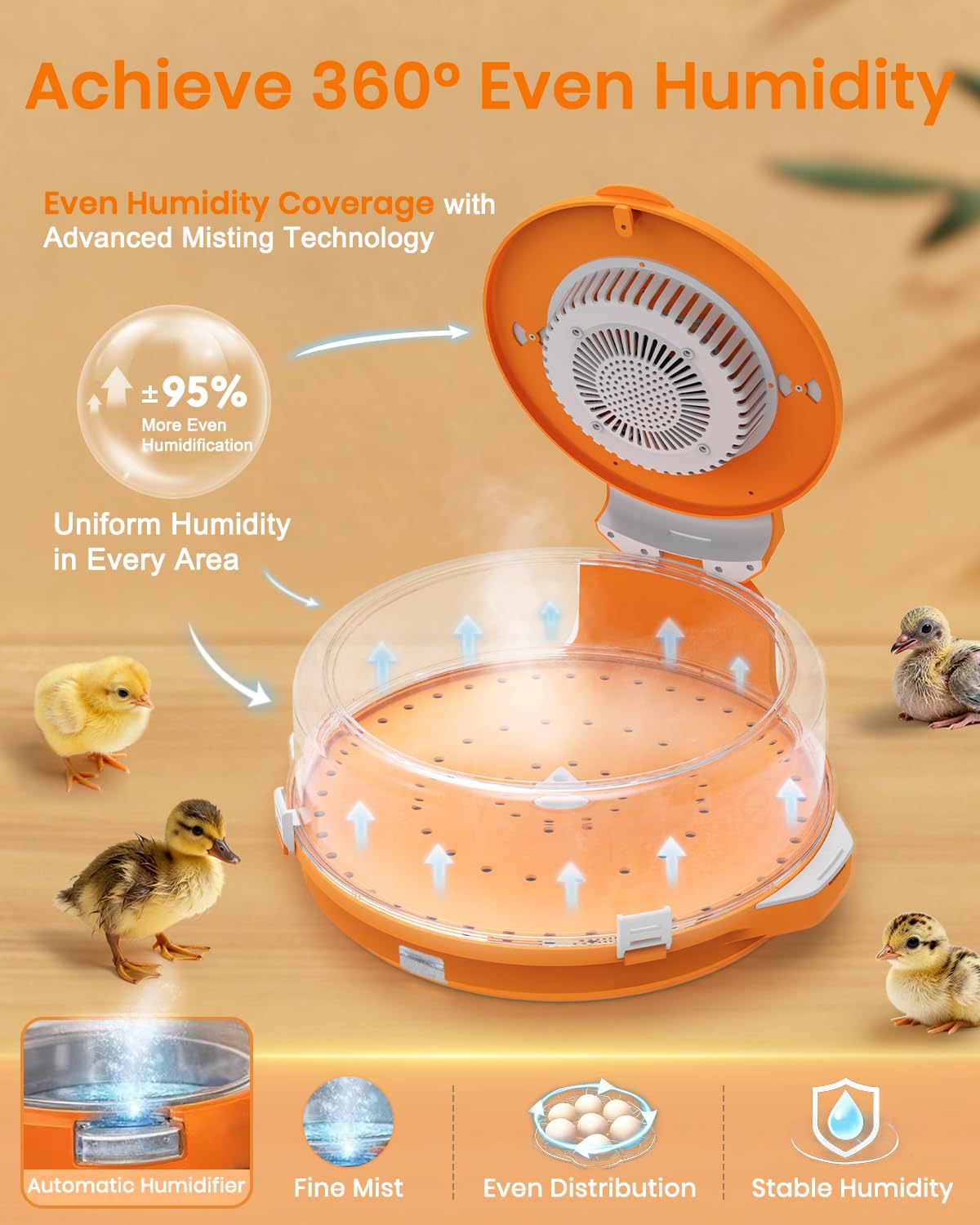Nailrepro incubator humidity control maintains stable moisture
