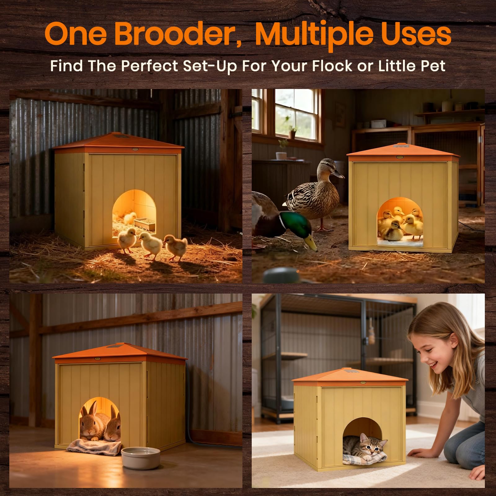 Growth-stage design on Nailrepro Chicks Coop Heater adapts from hatchlings to growing chicks.