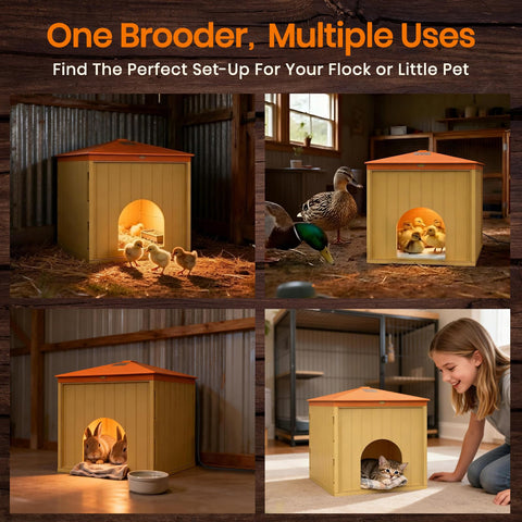 Growth-stage design on Nailrepro Chicks Coop Heater adapts from hatchlings to growing chicks.