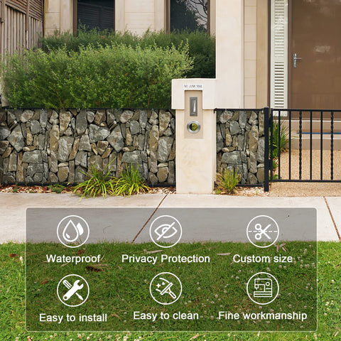 NAIMORUI PVC balcony privacy screen stone in wind demonstrates stability and wind protection.