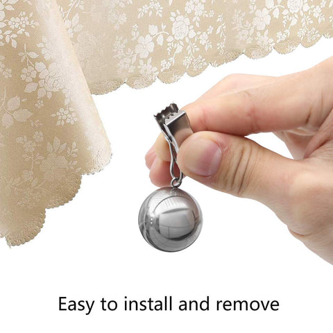 NAISI tablecloth weights are portable for hotels and events