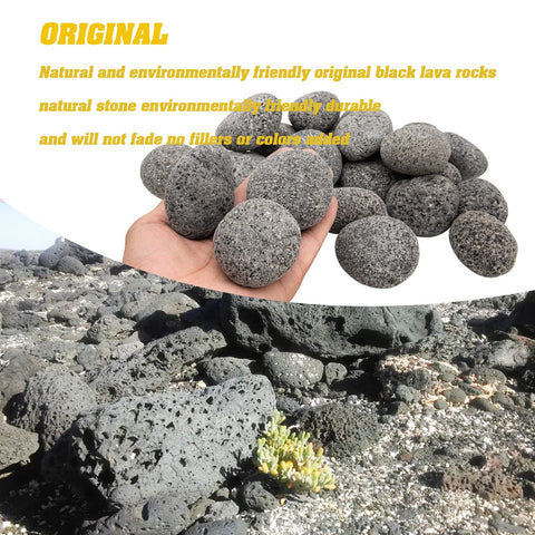 NAKAAOSIK lava rocks for fire pits provide decorative, smoke-free heat with easy maintenance