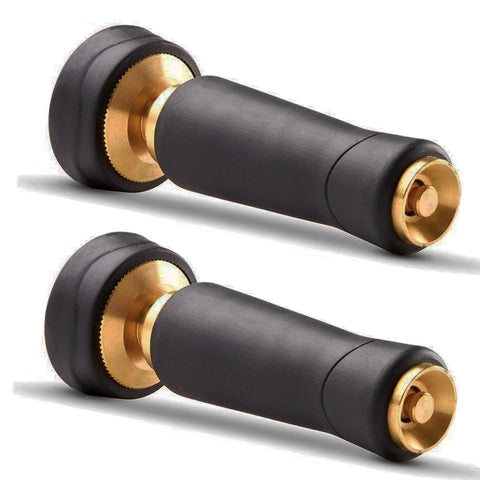 Nakcase brass hose nozzle with adjustable spray for precise watering.