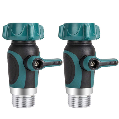 Nakcase garden hose shut off valve set of 2, durable zinc alloy for reliable watering.