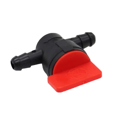 Nakkaa mower setup using shut-off valve clamp for fuel control