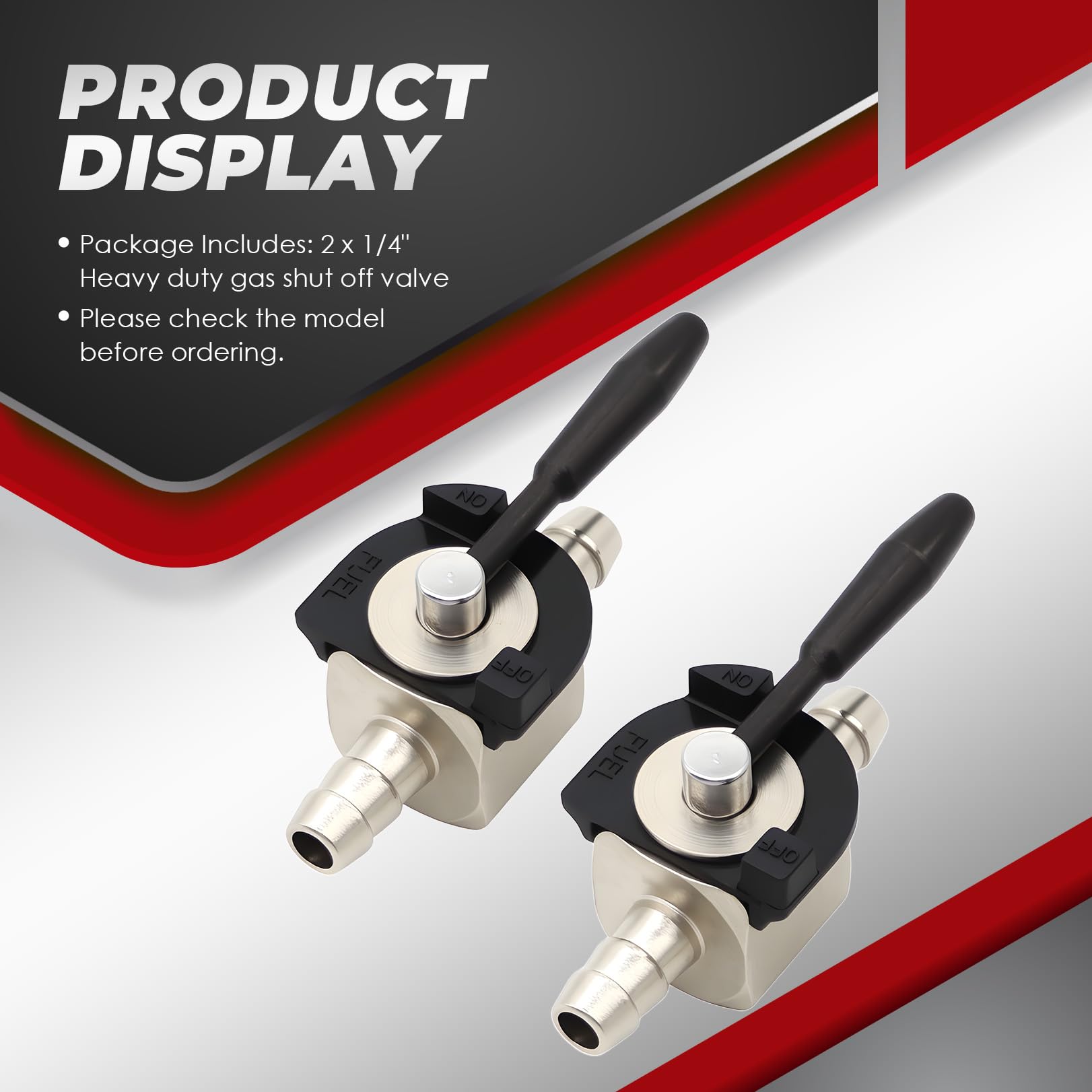 Nakkaa 2PCS 1-4in steel inline shutoff valve closeup reveals silver brazed joints for durability