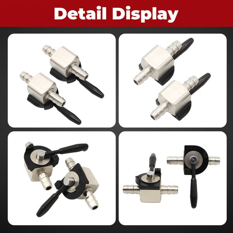 Nakkaa 2PCS 1-4in steel inline shutoff valve packaging highlights easy installation and compatibility