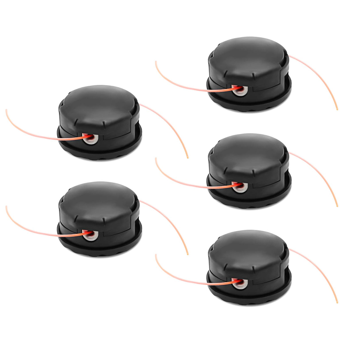 Nakkaa 5-piece trimmer head pack for quick replacement and compatibility with common heads