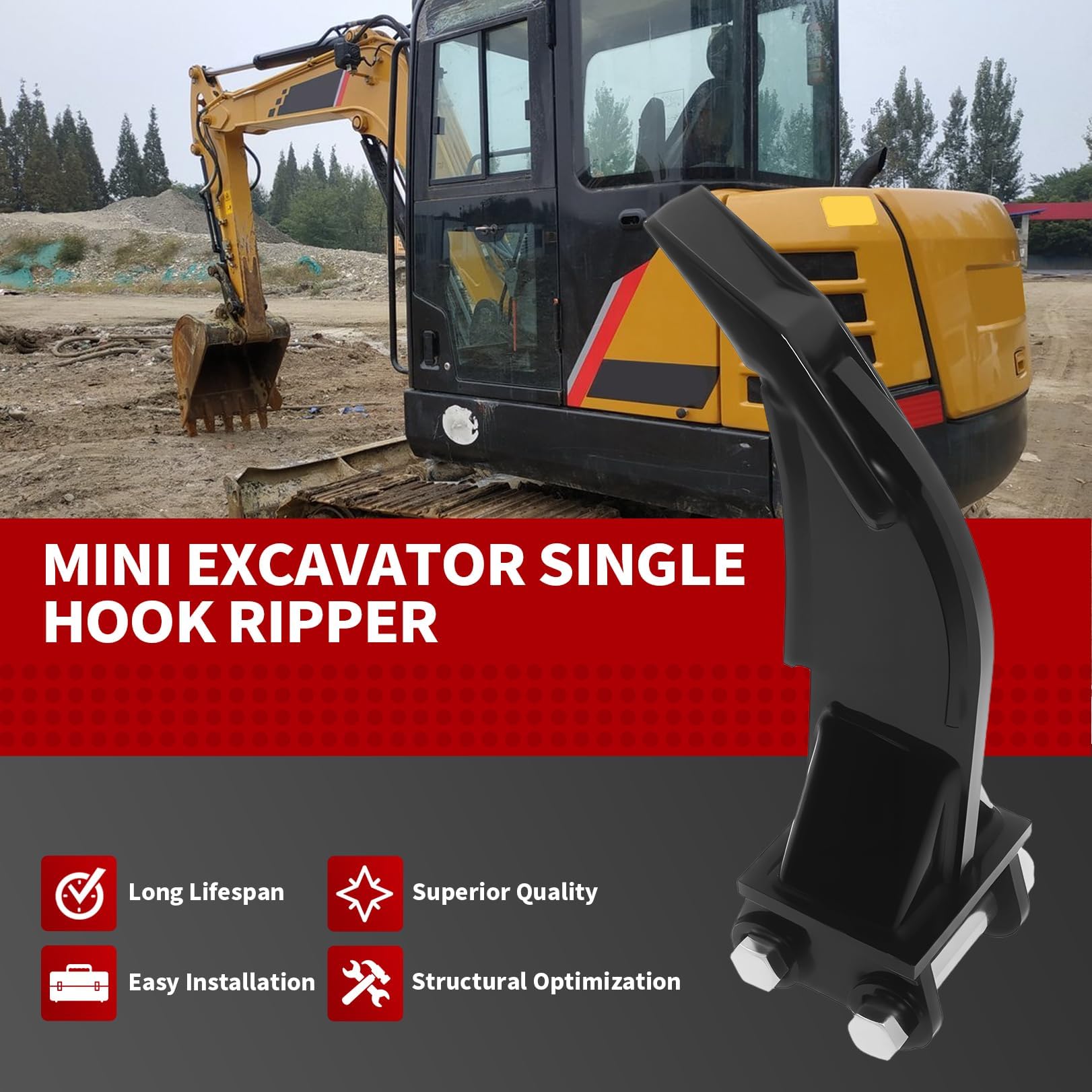 Nakkaa ripper highlights 0.98-inch aperture for penetrating tough soil.