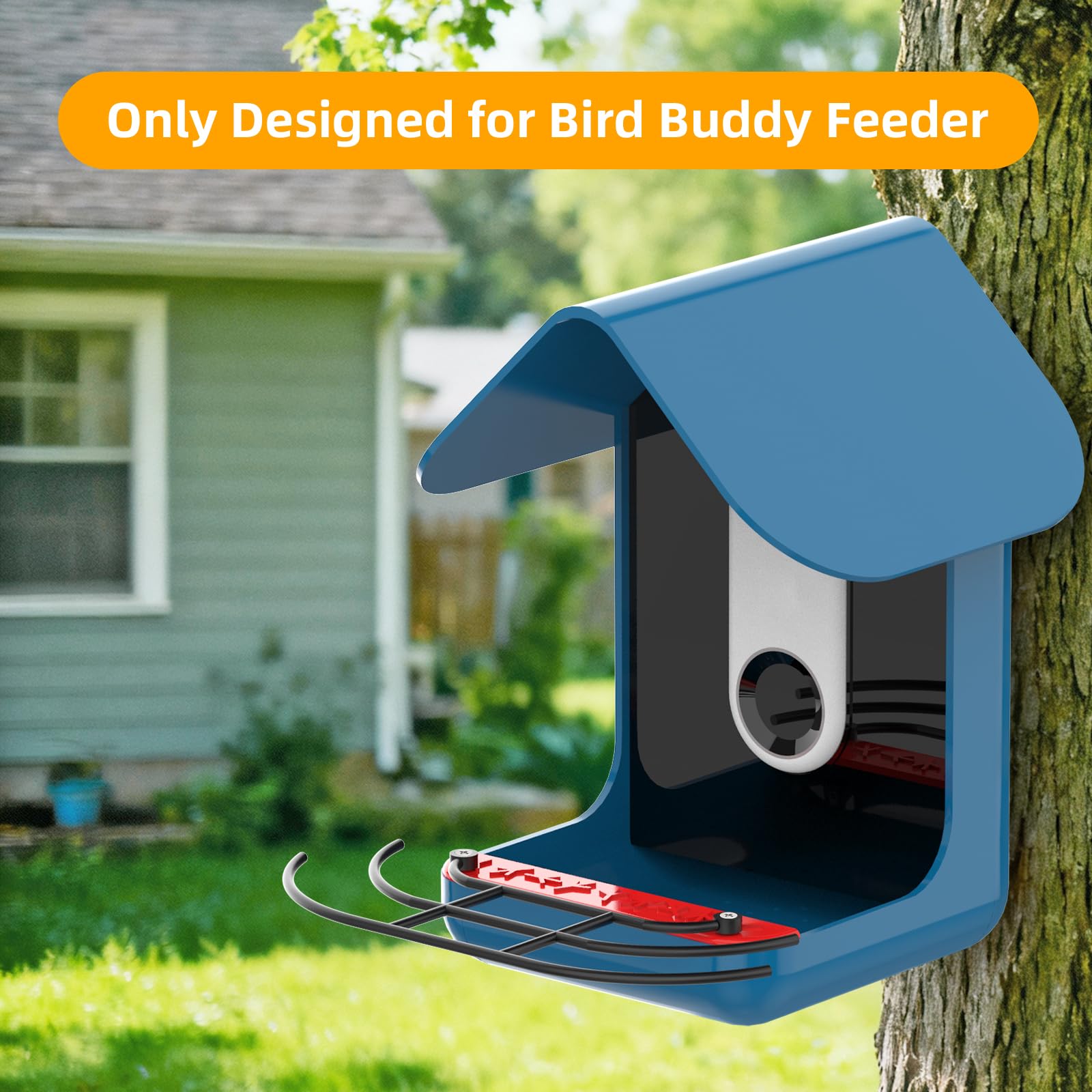 Nakucholy fan-shaped perch extender highlights expanded landing space.