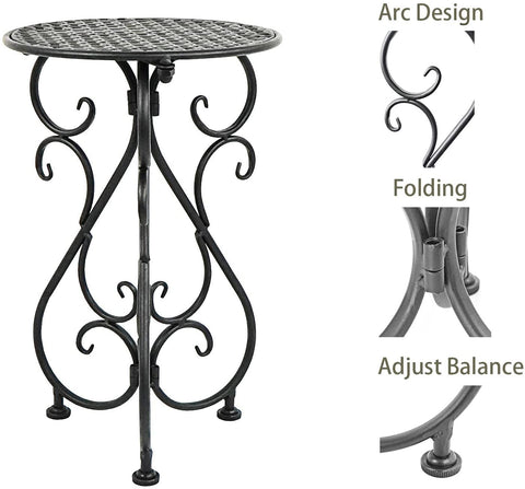 NAKUPE 17-inch tall pedestal raises plants while protecting floors with non-slip pads.