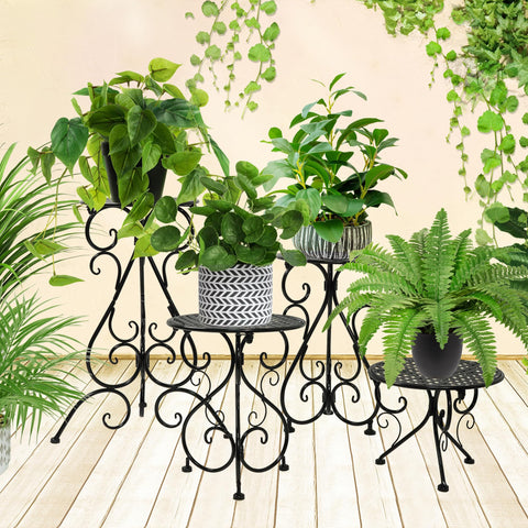 NAKUPE black finish complements patios, balconies, and living spaces.