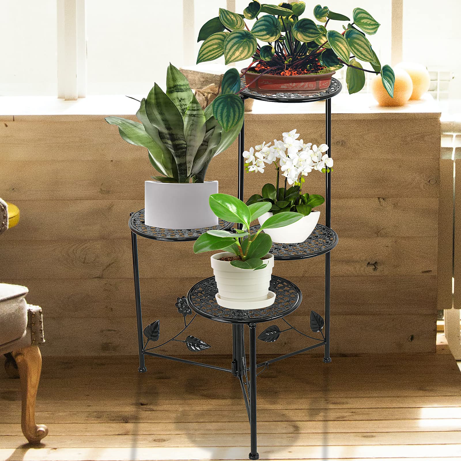 NAKUPE four-tier rack ideal for decor, books, and small accents