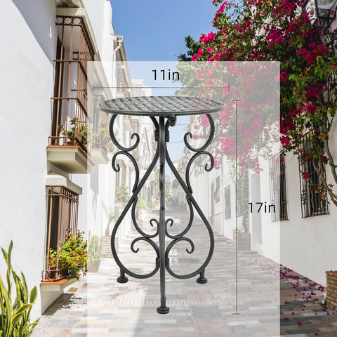 NAKUPE metal plant stand 3-leg base ensures durable balance for heavy pots