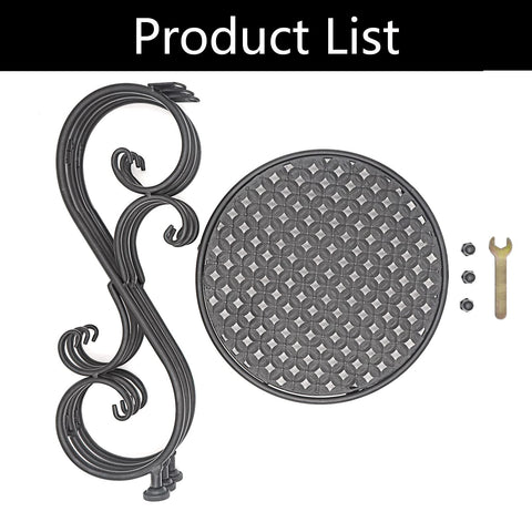 NAKUPE metal plant stand closeup finish shows matte coating and rust resistance