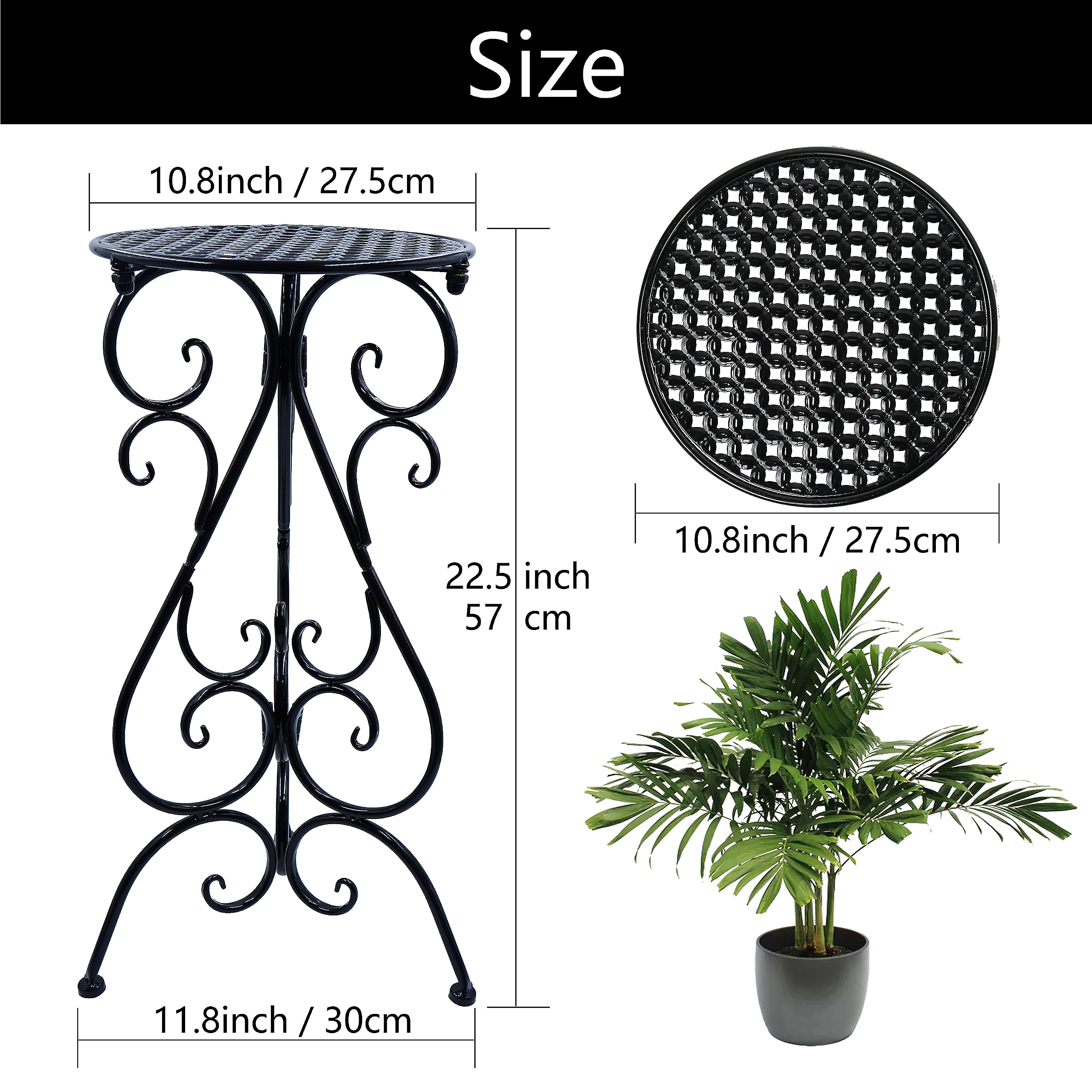 NAKUPE plant stand shows three-legged base for stable indoor or outdoor display