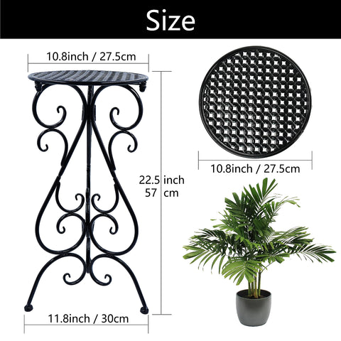 NAKUPE plant stand shows three-legged base for stable indoor or outdoor display