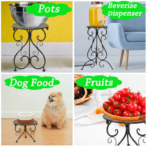 NAKUPE versatile stand doubles as a side table and plant rack.
