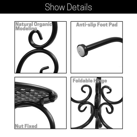 NAKUPE 22.5-inch tall plant stand showing height and top diameter