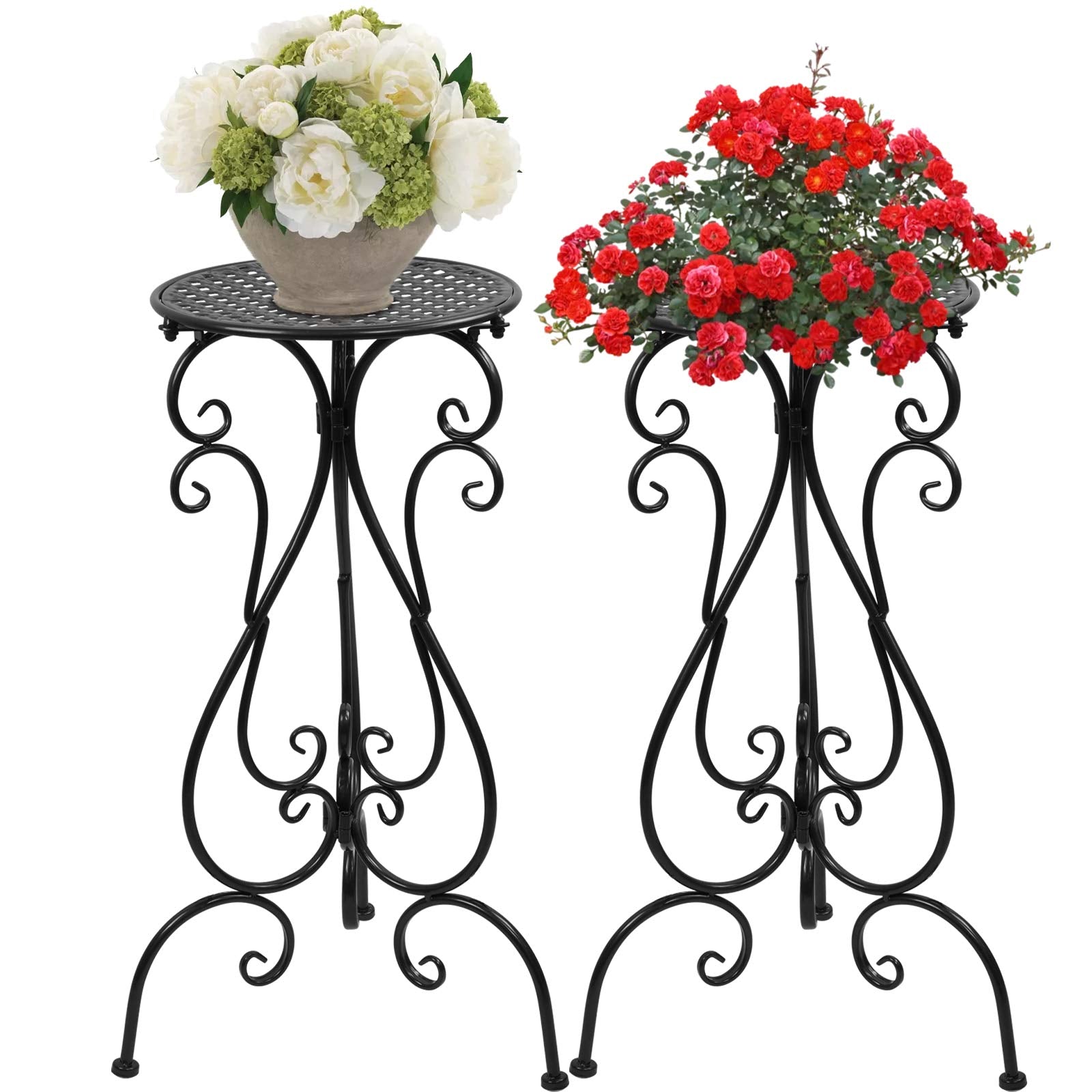 NAKUPE plant stand top view with 11-inch surface for large pots