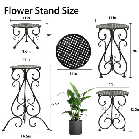 NAKUPE heavy-duty iron plant stand features durable construction.
