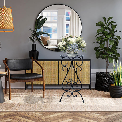 NAKUPE tall pedestal elevates plants for better visibility in any space