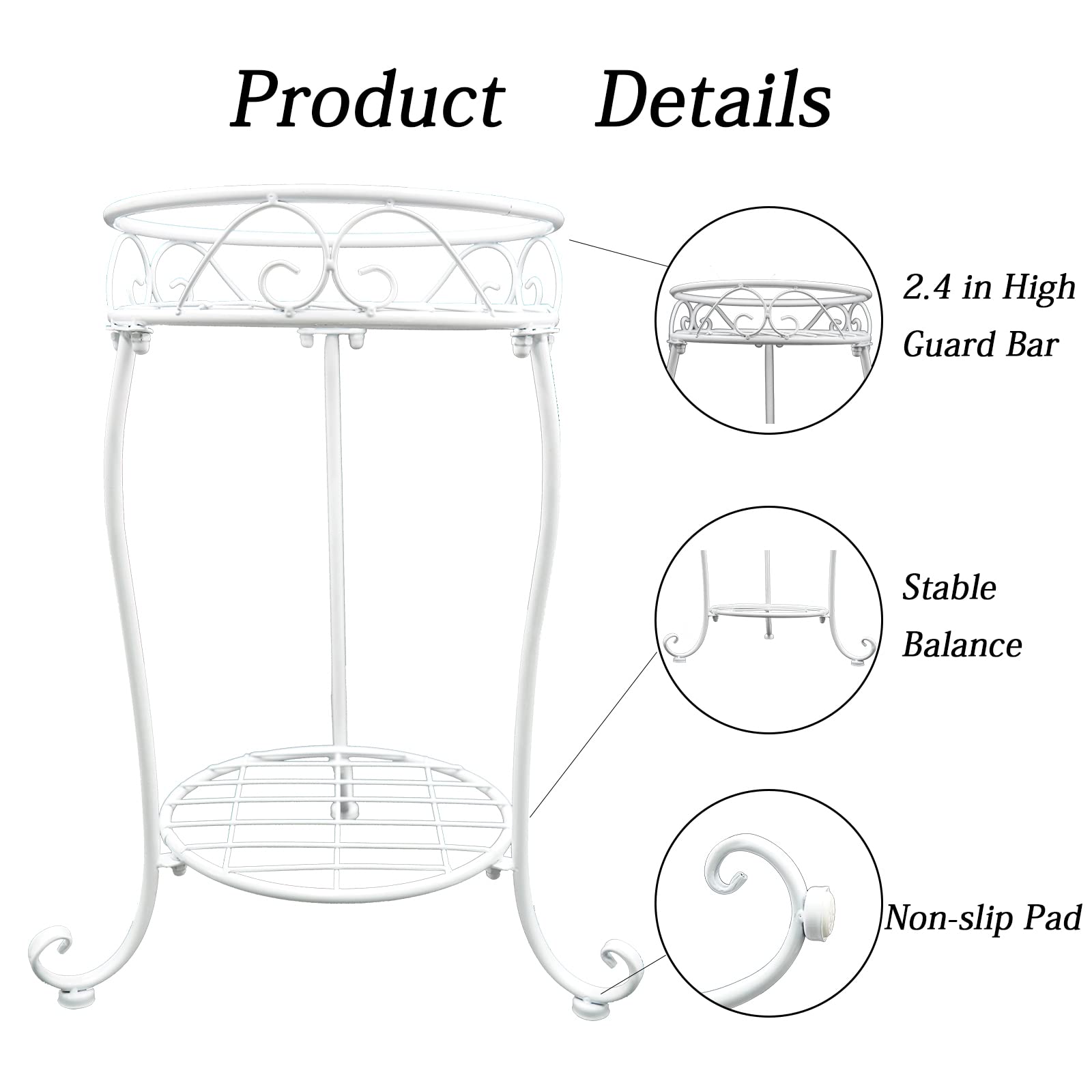 NAKUPE two-tier plant stand ideal for indoor or outdoor use.