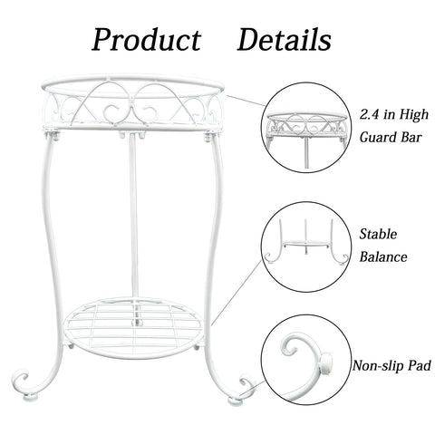 NAKUPE two-tier plant stand ideal for indoor or outdoor use.