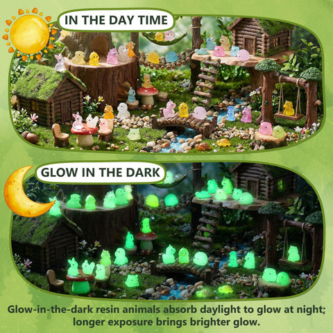 Naler glow resin piggy figures boost mini scene appeal and cake toppers