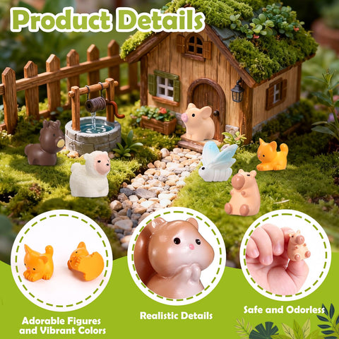 Naler mini resin rabbit for moss gardens and cake toppers