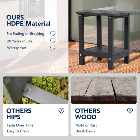 nalone patio table fits small spaces in garden, balcony and patio
