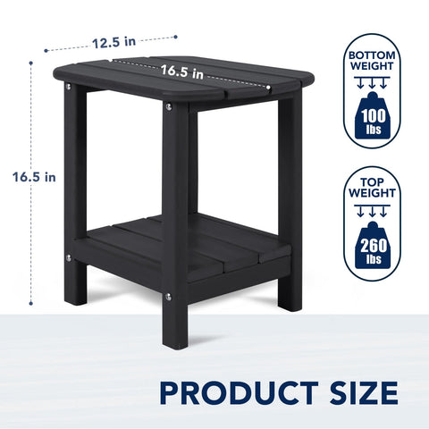 nalone two-tier outdoor table adds extra storage for outdoor gatherings