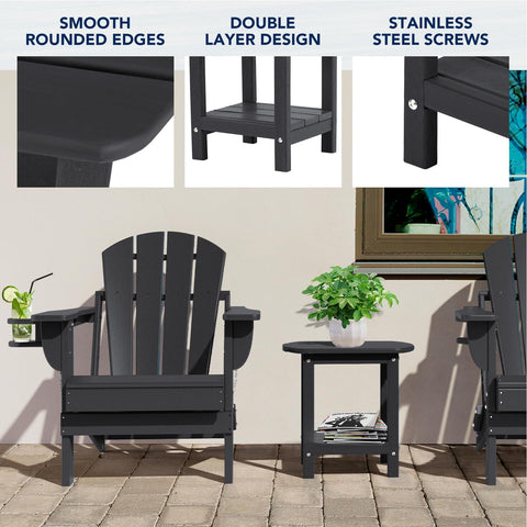 nalone weather-resistant plastic table endures sun and rain for year-round use