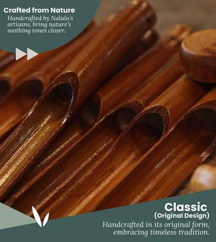 Nalulu Classic Bamboo Wind Chimes close-up tone highlights rich, lasting notes