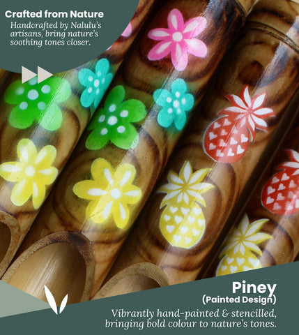Nalulu Piney Wind Chime installed in a garden for gentle, natural sound