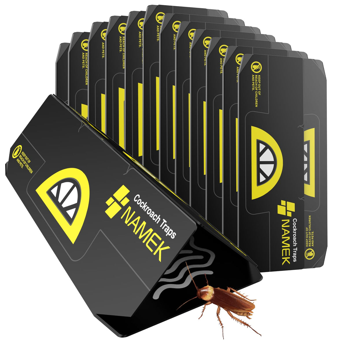 NAMEK 20-pack indoor adhesive traps for long-lasting cockroach capture in homes