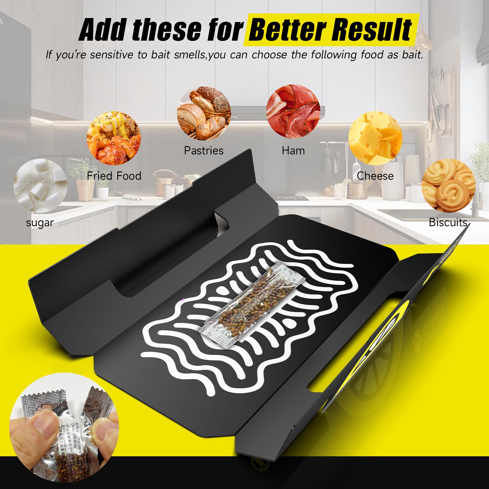 NAMEK traps placed in kitchen countertop area for discreet pest control