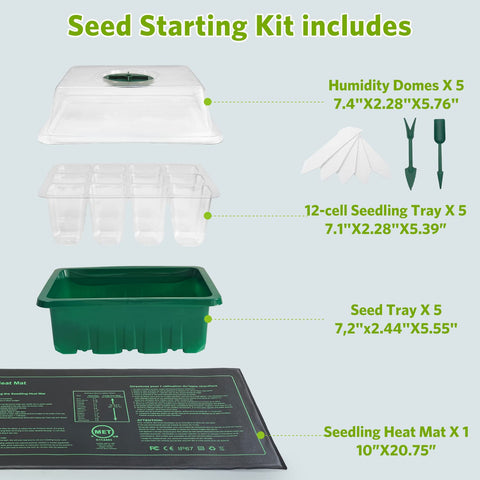 NAMOTEK 60-hole seed tray supports multiple seedlings in one compact setup