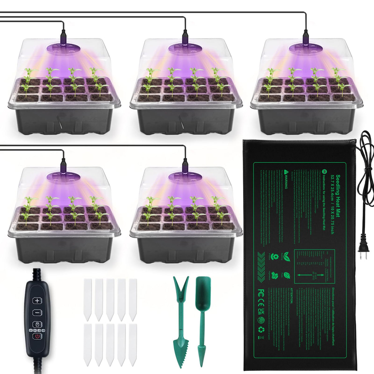 NAMOTEK seed-starter-tray 60-cell ready for germination and early rooting.