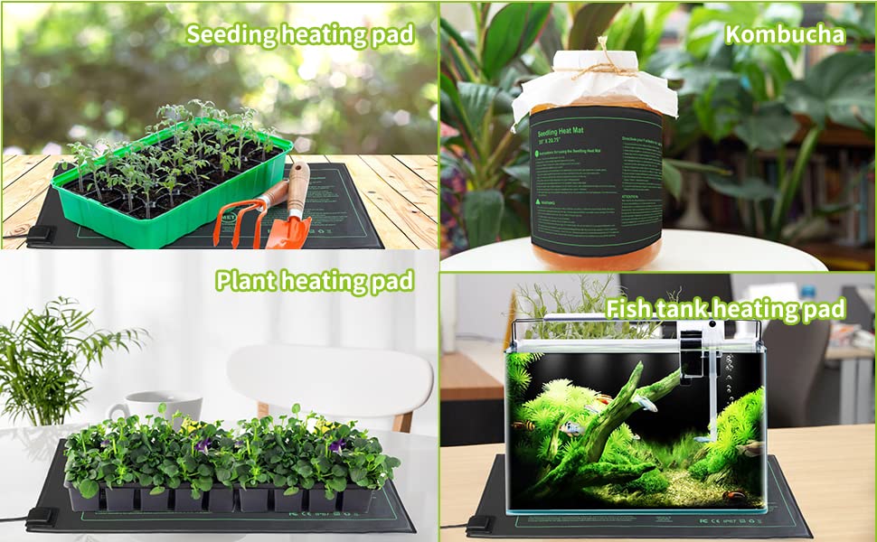 NAMOTEK seedling heat mat PET film layer close-up for insulation.