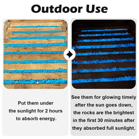 NAMTSO Glow in The Dark Rocks decorate garden beds with ambient glow