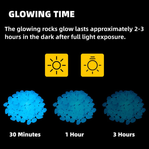 NAMTSO Glow in The Dark Rocks add color to vases and indoor arrangements