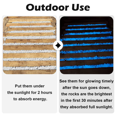 NAMTSO glow stones charge in sun for patio lighting and evening ambience.