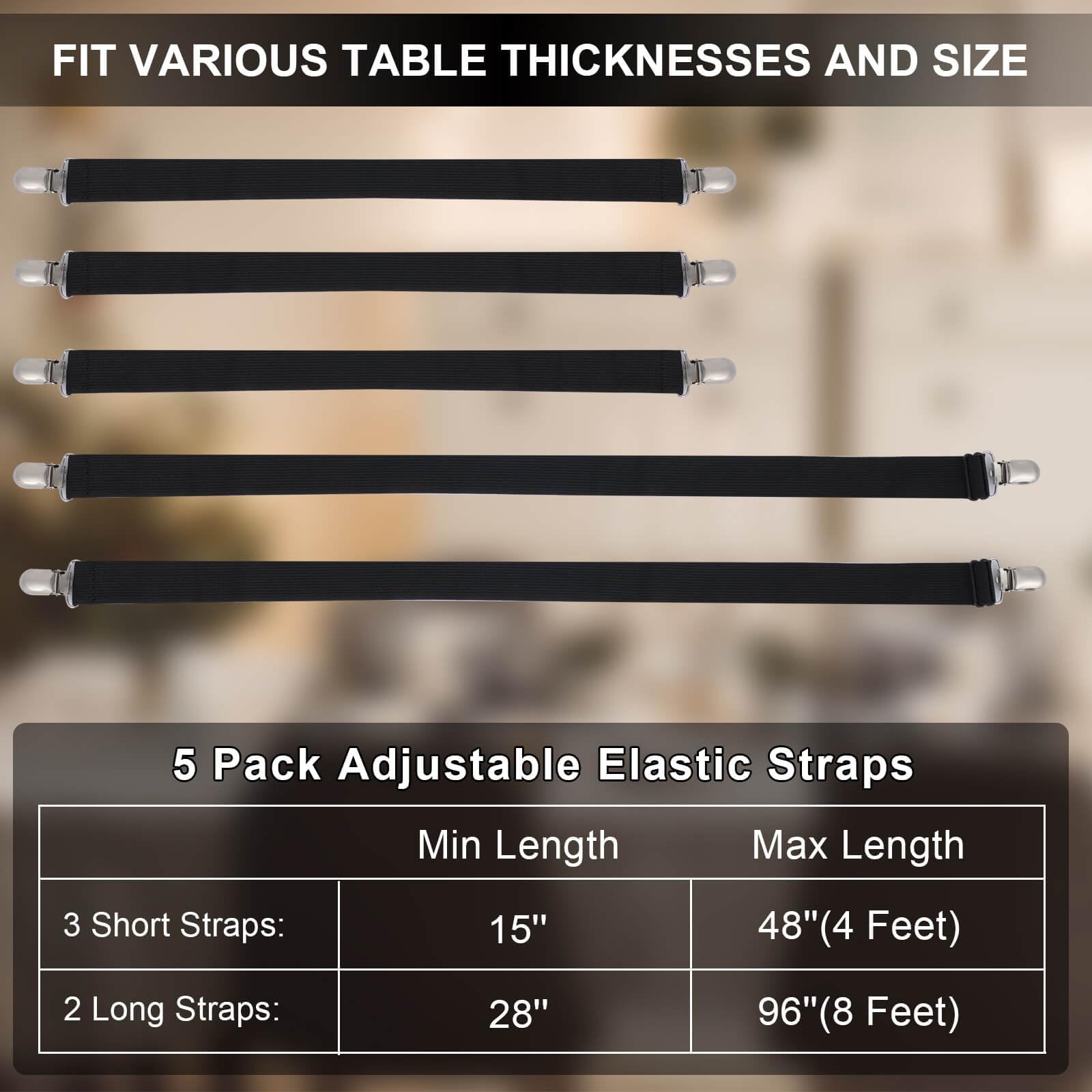 Namubarwa adjustable clips resist rust for outdoor patios and indoor tables