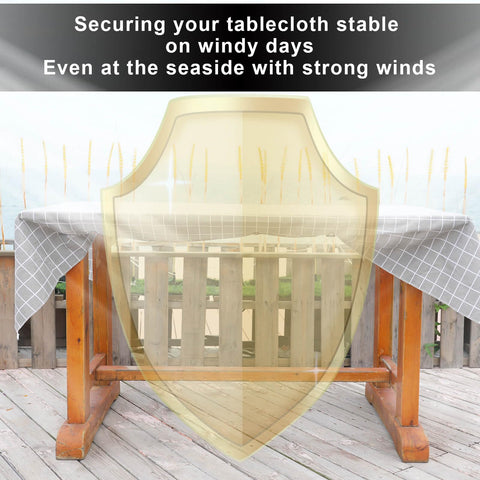 Namubarwa set of five clips covers every table corner outdoors.